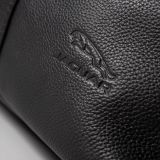 Кожаная дорожная сумка Jaguar Leather Weekender Bag, Black, артикул JHLU364BKA