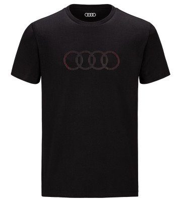 Мужская футболка Audi T-Shirt Rings, Mens, black/red