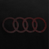 Мужская футболка Audi T-Shirt Rings, Mens, black/red, артикул 3132100202