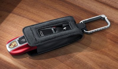 Чехол из алькантара для ключа Porsche Alcantara Key Case 911/Panamera/Cayenne/Taycan