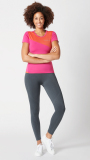 Женская футболка Porsche Women’s T-shirt, Sports Collection, Coral/Pink, артикул WAP5390XS0M0SP