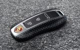 Текстильный корпус для ключа Porsche Textile Key Case, Сheckered flag-Design, артикул 971044931TO2
