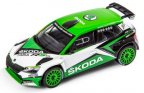 Модель автомобиля Skoda Fabia R5, Scale 1:43, White/Green