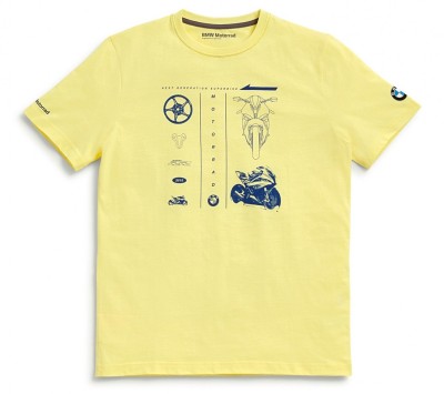 Футболка унисекс BMW Motorrad T-Shirt, S 1000 RR, Unisex, Yellow