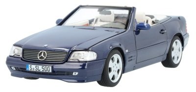 Модель автомобиля Mercedes-Benz SL 500 R129 (1998-2001), 1:18 Scale, Azure Blue