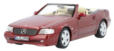 Модель автомобиля Mercedes-Benz SL 500 R129 (1998-2001), 1:18 Scale, Amber Red