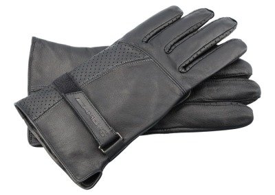 Мужские кожаные перчатки Mercedes-AMG Men's Leather Gloves, Black