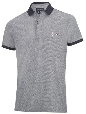 Мужская рубашка-поло Mercedes-Benz Men's Polo Shirt, Tommy Hilfiger, Grey/Black