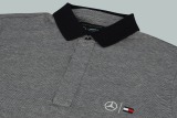 Мужская рубашка-поло Mercedes-Benz Men's Polo Shirt, Tommy Hilfiger, Grey/Black, артикул B66959038