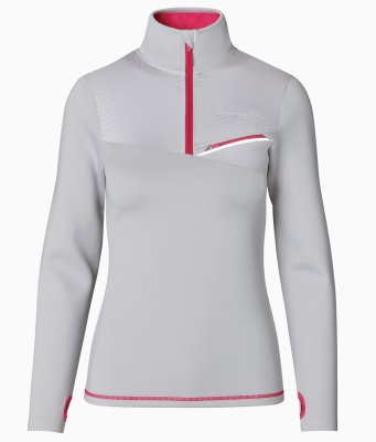 Женская футболка с длинным рукавом Porsche Women’s Longsleeve, Sport Collection, Light grey/Coral/Pink