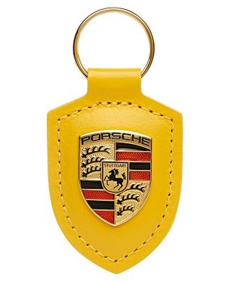 Брелок для ключей с гербом Porsche Crest Keyring, Speed Yellow