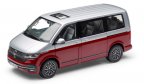 Модель автомобиля Volkswagen T6.1 Multivan, Scale 1:18, Silver/Red
