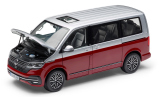 Модель автомобиля Volkswagen T6.1 Multivan, Scale 1:18, Silver/Red, артикул 7L1099302BL9