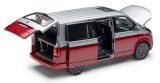 Модель автомобиля Volkswagen T6.1 Multivan, Scale 1:18, Silver/Red, артикул 7L1099302BL9