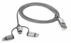 Оригинальный кабель Skoda Charging and Data Cable 3-in-1 for USB-A