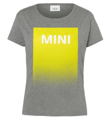 Женская футболка MINI T-Shirt Wordmark Gradient Women’s, Grey/Energetic Yellow/White