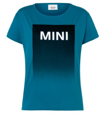 Женская футболка MINI T-Shirt Wordmark Gradient Women’s, Island/Black