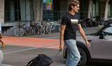 Мужская футболка MINI 3-D Stripes Wordmark T-Shirt Men’s, Black/Energetic Yellow/White, артикул 80145A21117