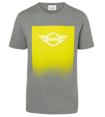 Мужская футболка MINI Wordmark Gradient T-Shirt Men’s, Grey/Energetic Yellow/White