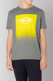 Мужская футболка MINI Wordmark Gradient T-Shirt Men’s, Grey/Energetic Yellow/White, артикул 80145A0A807