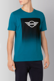 Мужская футболка MINI Wordmark Gradient T-Shirt Men’s, Island/Black/White, артикул 80145A0A800