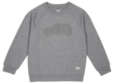 Детская толстовка MINI 3-D Car Sweatshirt Kids, Grey/Energetic Yellow/White, артикул 80145A21171