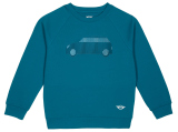 Детская толстовка MINI 3-D Car Sweatshirt Kids, Island/White/Black, артикул 80145A21162