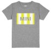 Детская футболка MINI Gradient Wordmark T-Shirt Kids, Grey/Energetic Yellow/White