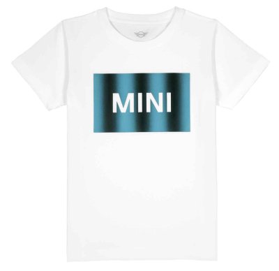 Детская футболка MINI Gradient Wordmark T-Shirt Kids, White/Island/Black