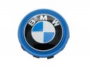 Центральная крышка ступицы литого диска BMW с синим ободком