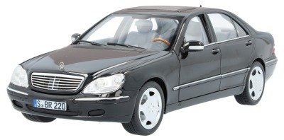 Модель автомобиля Mercedes-Benz S 600 Long V220 (2000-2005), 1:18 Scale, Obsidian Black
