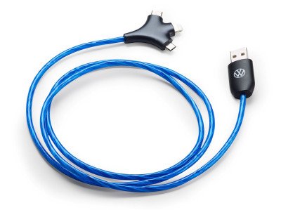 Оригинальный кабель 3 в 1 Volkswagen LED Charging Cable 3 in 1