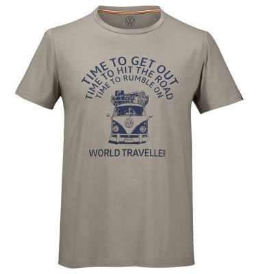 Мужская футболка Volkswagen T1, Time to Get Out, Men's, Olive/Grey