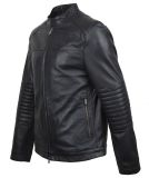 Мужская кожаная куртка Jaguar Men's Heritage Leather Jacket, Black NM, артикул JFLM344BKB