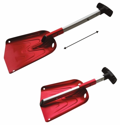 Алюминиевая складная лопата для снега BMW Foldable Snow Shovel, Red/Silver/Black