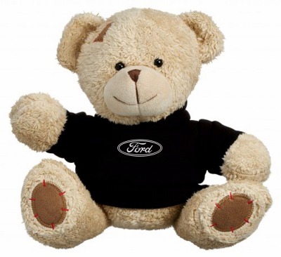 Мягкая игрушка медвежонок Ford Plush Toy Teddy Bear, Beige/Black