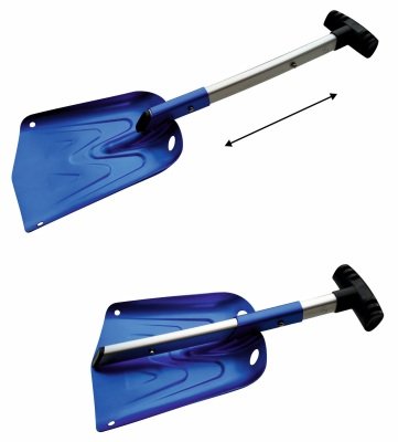 Алюминиевая складная лопата Mercedes Foldable Snow Shovel, Blue/Silver/Black