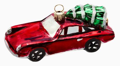 Елочная игрушка Porsche 911, Christmas Tree Decorations, Red
