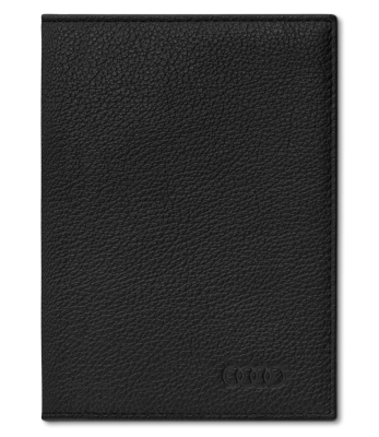 Кожаная обложка для автодокументов Audi Car Document Wallet Leather, black