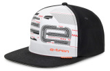 Бейсболка Audi Snapback Cap e-tron, black/white/orange, артикул 3132103400