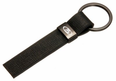 Кожаный брелок Lada Logo Keychain, Metall/Leather Saffiano, Black/Silver