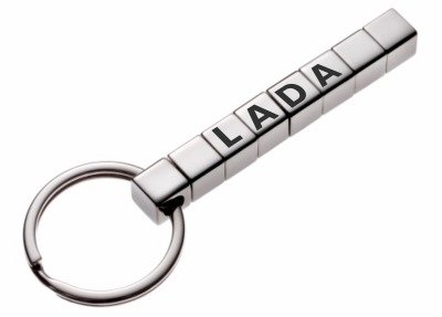 Брелок кубики Lada Letter Logo Keychain, Metall, Silver
