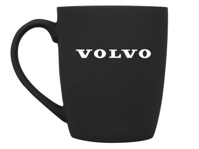 Фарфоровая кружка Volvo Wordmark Logo Mug, Soft-touch, 360ml, Black/White
