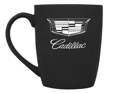 Фарфоровая кружка Cadillac Logo Mug, Soft-touch, 360ml, Black/White