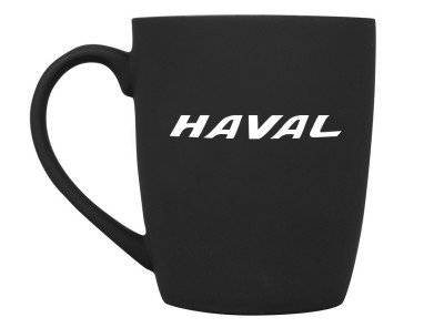 Фарфоровая кружка Haval Logo Mug, Soft-touch, 360ml, Black/White