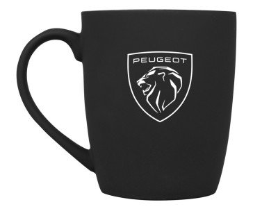 Фарфоровая кружка Peugeot Logo Mug, Soft-touch, 360ml, Black/White