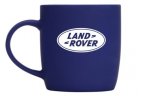 Фарфоровая кружка Land Rover Logo Mug, Soft-touch, 350ml, Dark Blue/White