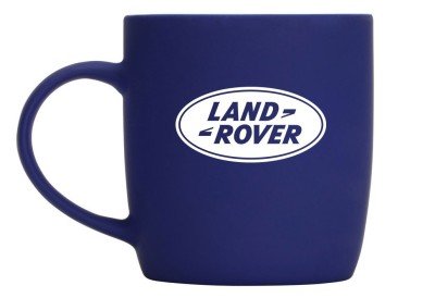 Фарфоровая кружка Land Rover Logo Mug, Soft-touch, 350ml, Dark Blue/White