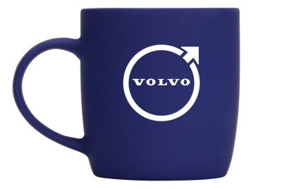 Фарфоровая кружка Volvo Logo Mug, Soft-touch, 350ml, Dark Blue/White