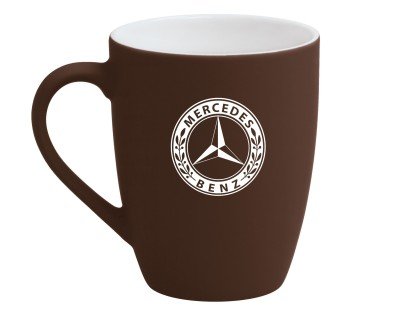 Керамическая кружка Mercedes-Benz Heritage Logo Mug, Soft-touch, 320ml, Brown/White